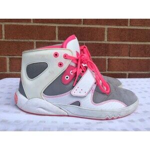 Adidas women HI Top Original Shoes White Gray Pink Size 7
